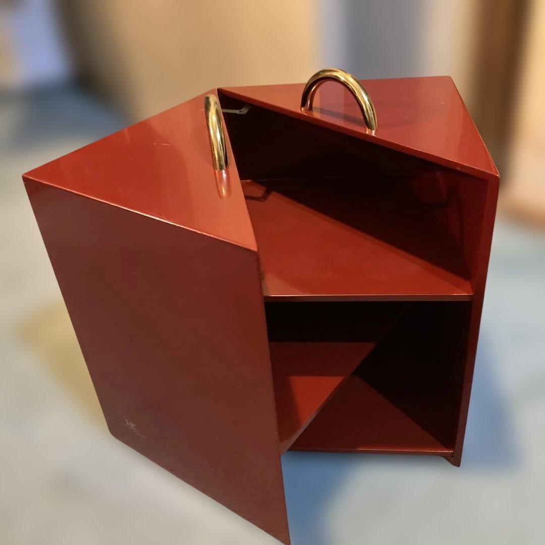 コシノヒロコ 重箱セット　おかもち　3段重　持ち手金　マルチケース　（01）