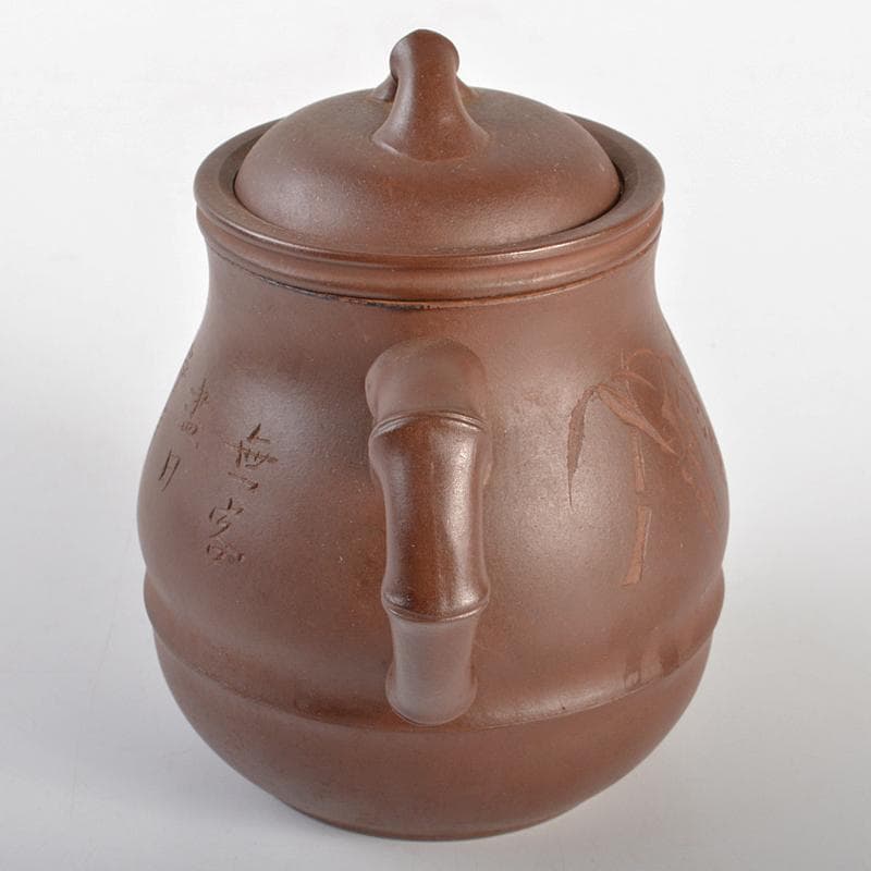 中国　陳建芳制款　紫砂　朱泥　急須　茶壷　V　R6878