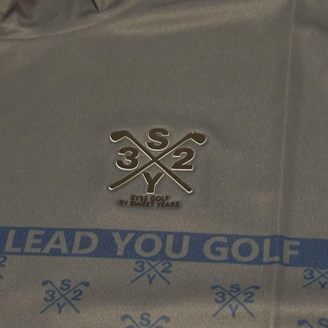 sy32 半袖　モックネック　チャコール　サイズL メンズ　半袖　シャツ　ゴルフ