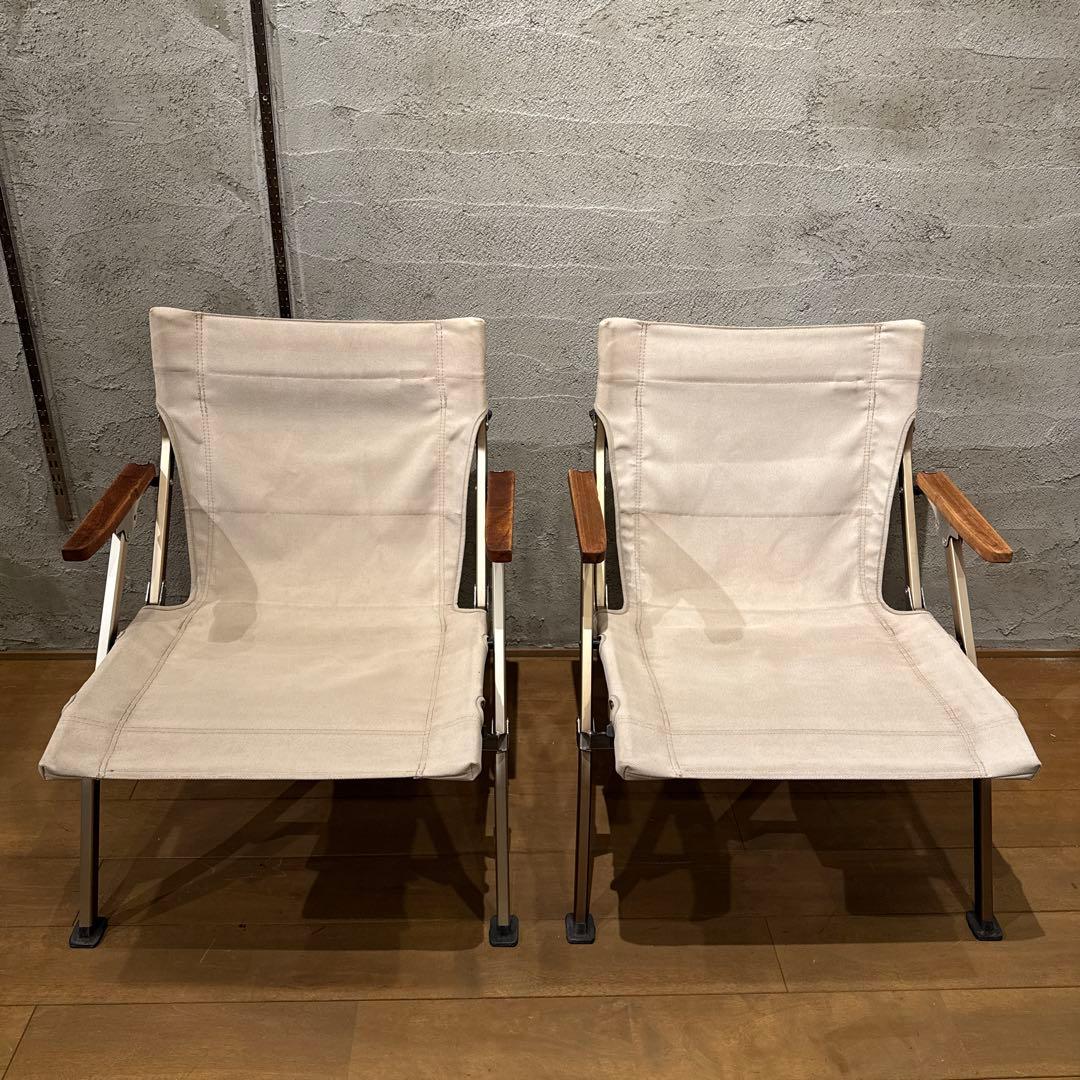 【ガリレオ】 Peak ローチェアショート アイボリー　２脚ペア