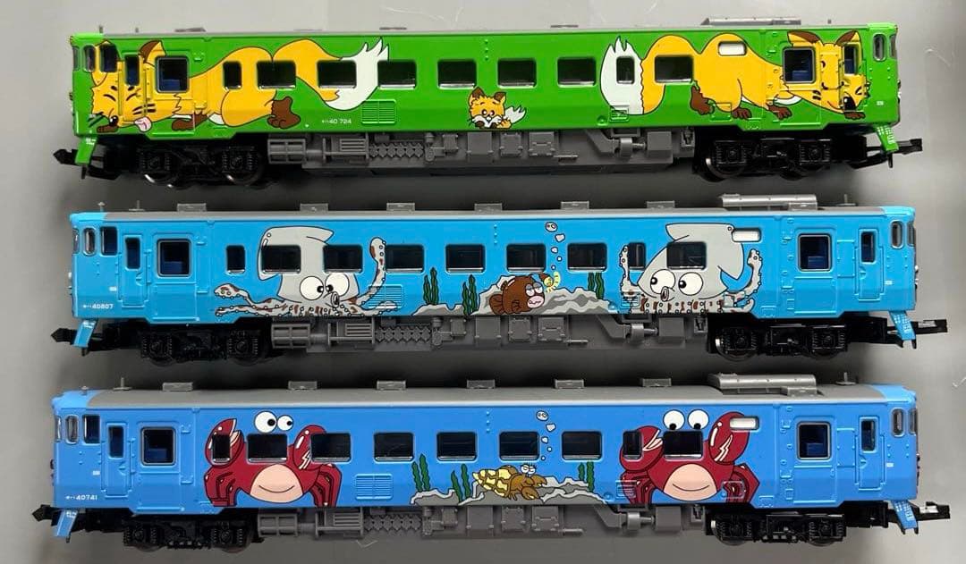 マイクロエース　キハ40ペインティングトリオ　キタキツネ・イカ・カニ塗装　3両