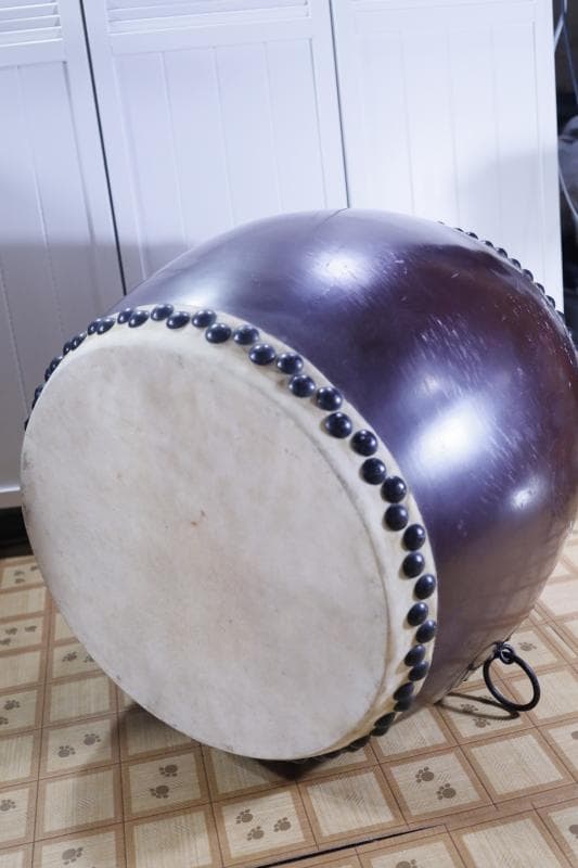 ◆特大 1尺6寸　和太鼓　長胴太鼓 胴高45cm　和楽器　打楽器　太鼓