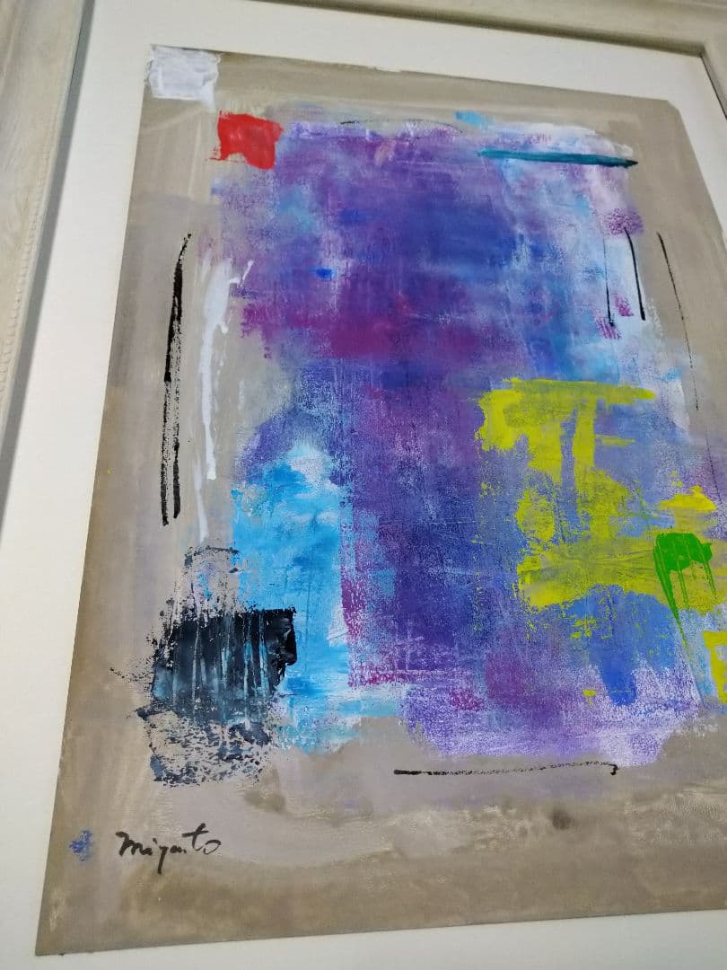 現代アート 抽象アクリル原画　美品