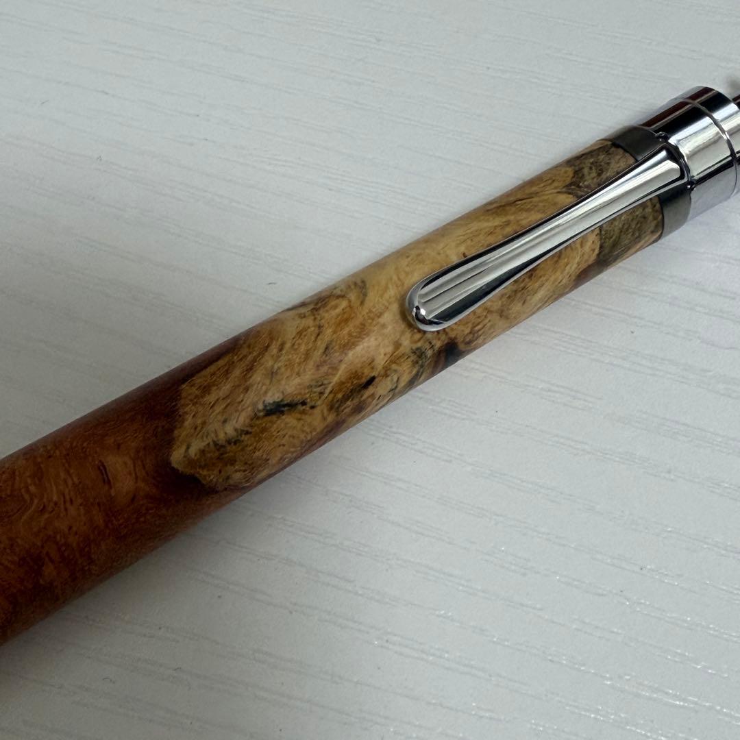 【新品未使用】工房楔 ルーチェペン（ボールペン）花梨紅白（こぶ杢）