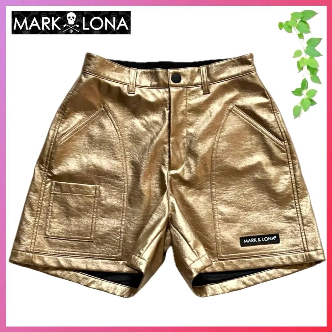 美品 マークアンドロナ ショートパンツ レディース サイズ38 ゴルフ 合成皮革