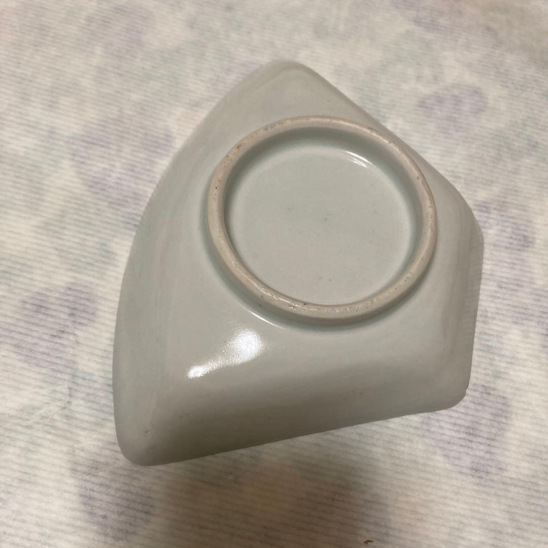 古い染め付け扇皿4枚まとめて