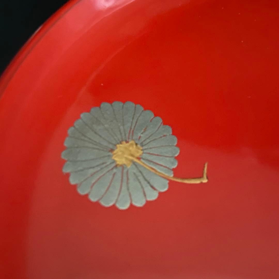 京都 平安象彦 菊 銘々盆 菓子皿 漆器 10客 共箱 菓子器 茶道具 懐石