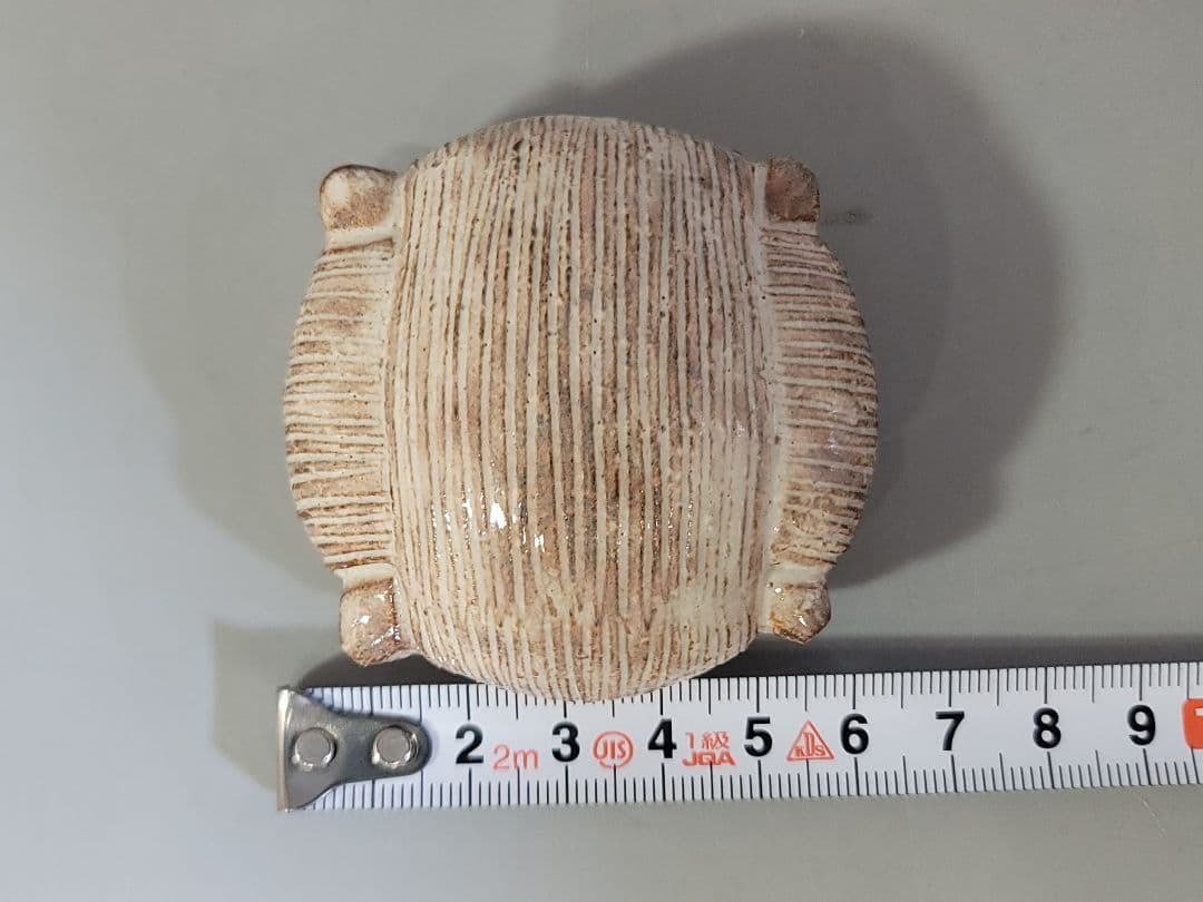 DT538 萩焼 十二代 田原陶兵衛 糸巻き 香合