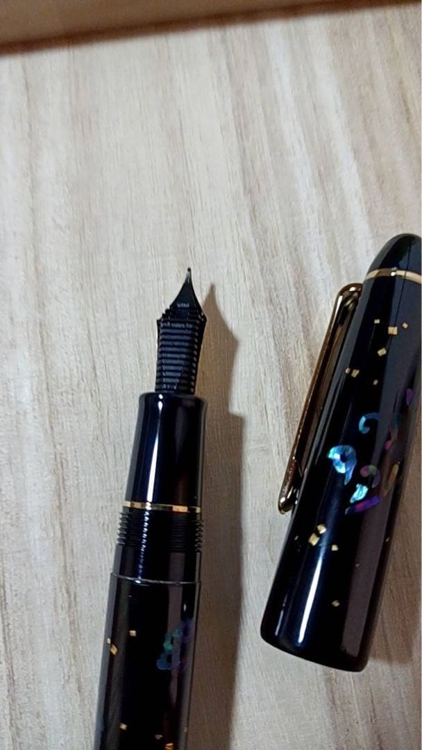 【絶品】中尊寺　万年筆　与楽　螺鈿　中尊寺限定 寶相華文 螺鈿