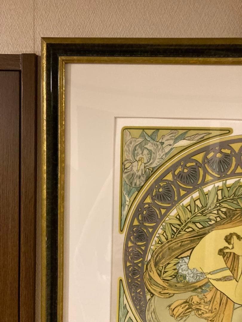 激レア★大判 ミュシャ 版画額 シリアルナンバー サイン付き アート