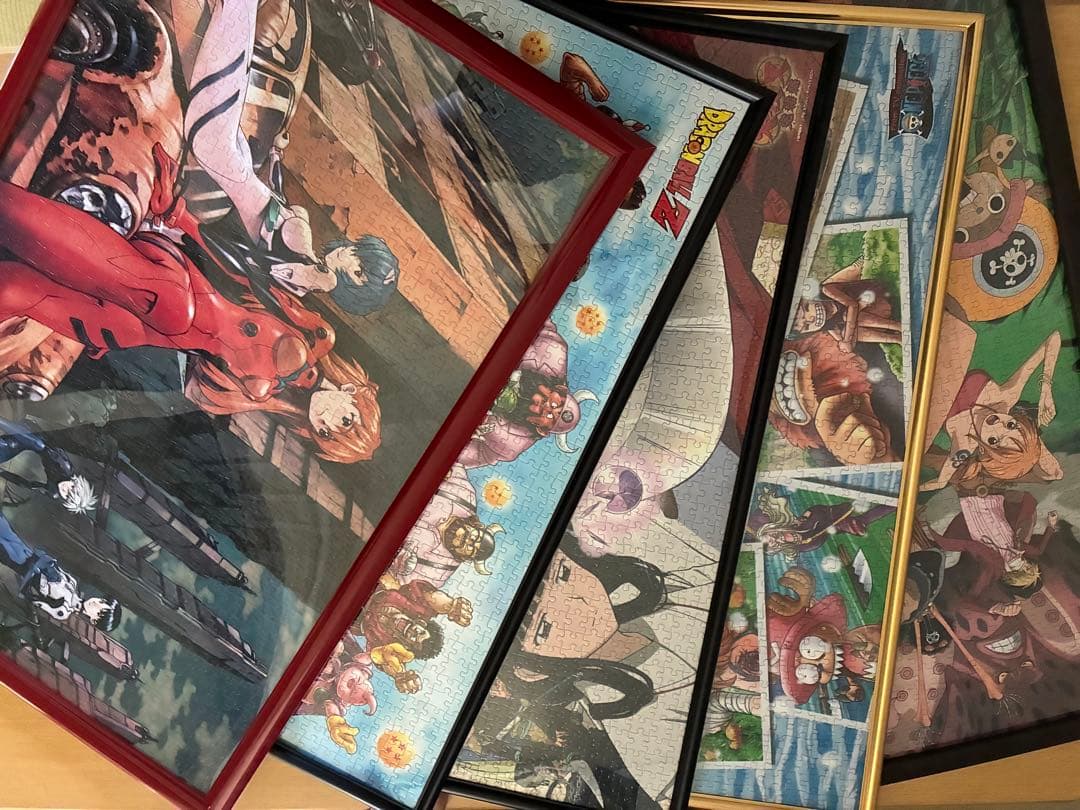 【最終値下】完成パズル５枚セット75cm✖️50cm額付