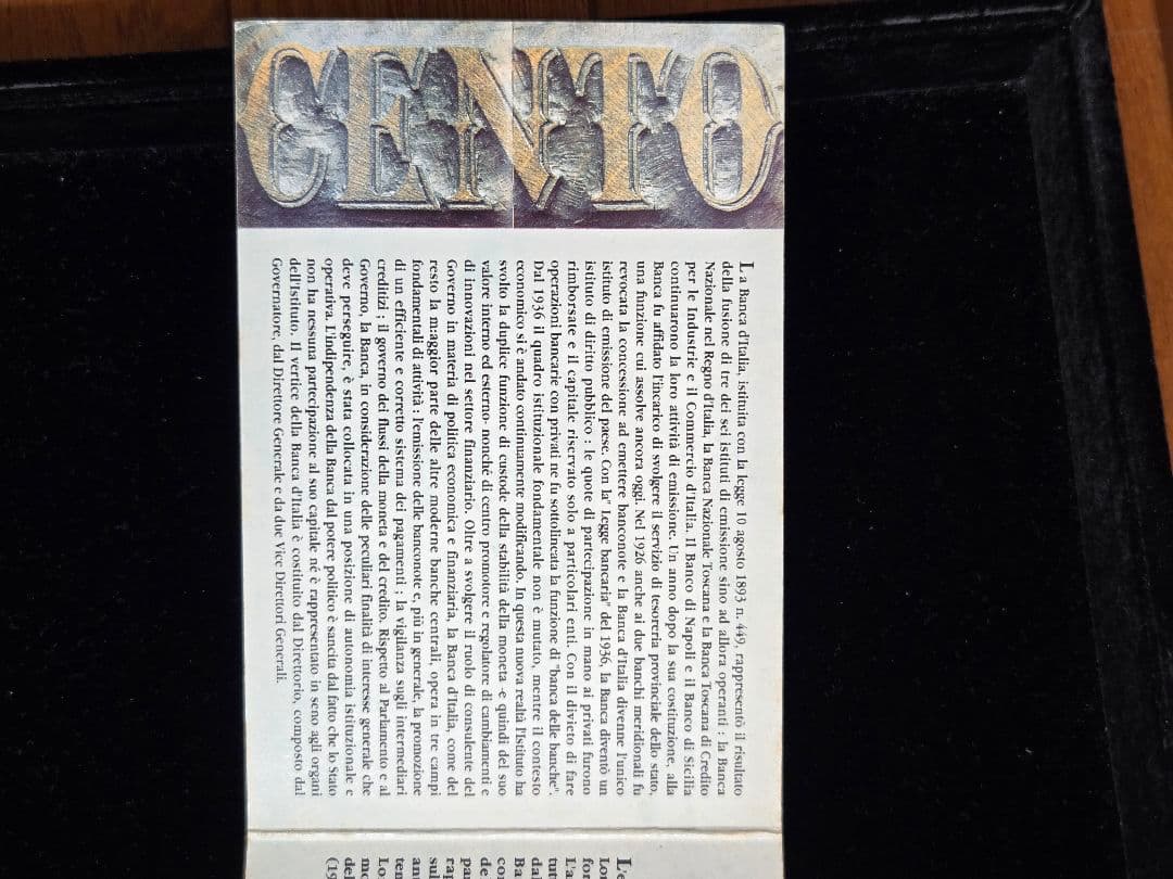 イタリア共和国　イタリア銀行創設100周年記念銀貨　3枚セット　1993