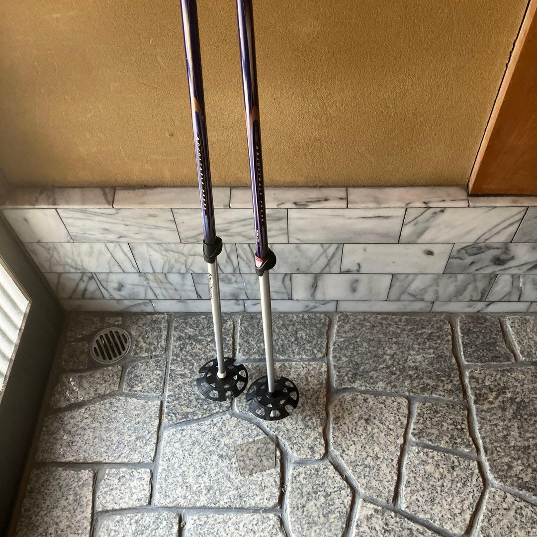  バックカントリー　スキー　2段伸縮ストック