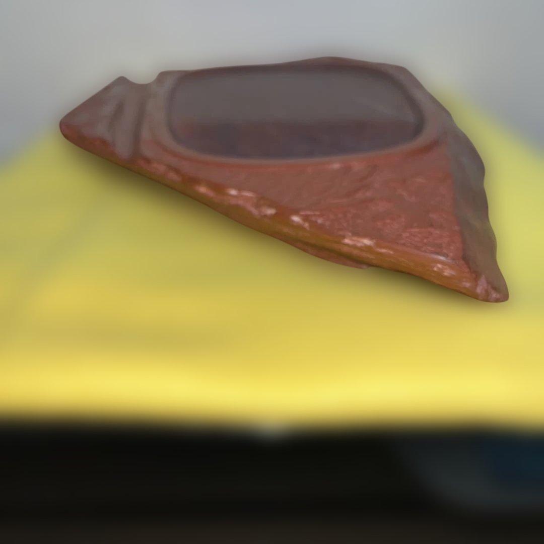 ⭕️希少　岩手県　紫雲石硯　佐藤鉄三郎　30Ｃm近い2Ｋg超えの大型硯