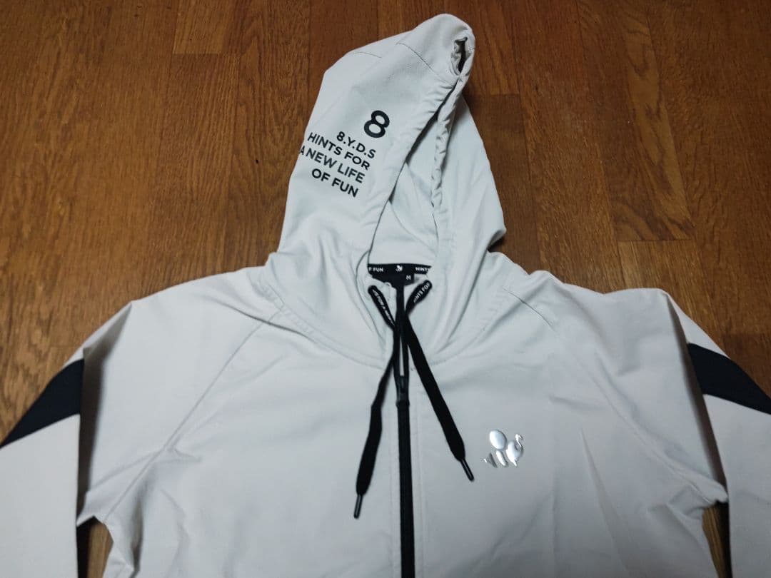 8yards ホワイト系 フード付き パーカー ハチヤーズ サイズM 春秋