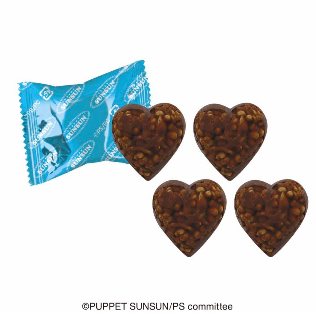 【新品未開封】パペットスンスン チョコ缶 ポーチ バレンタイン 5個 専用紙袋付