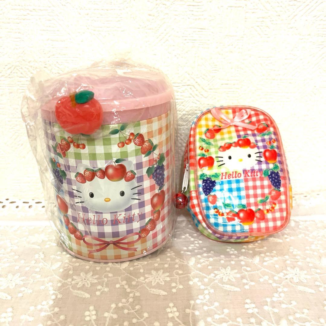 レア‼️フルーツキティ 缶バケツ ＆ ポーチセット