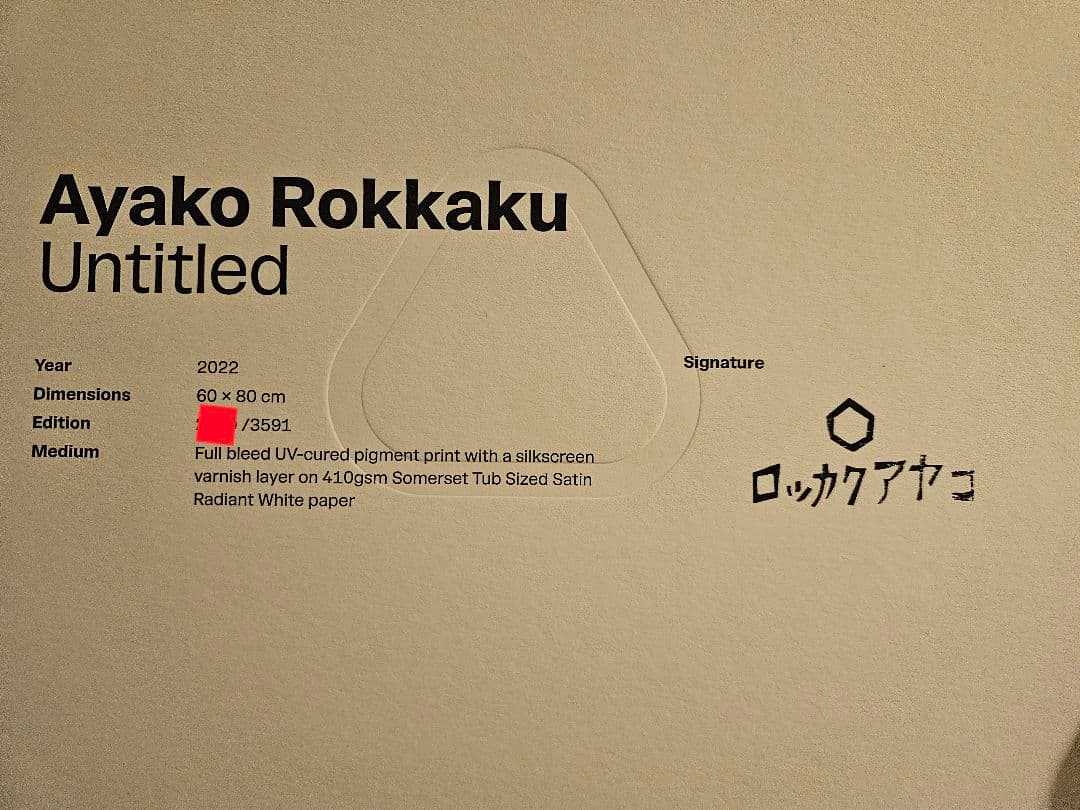 Ayako Rokkaku Untitled 2022 シルクスクリーン
