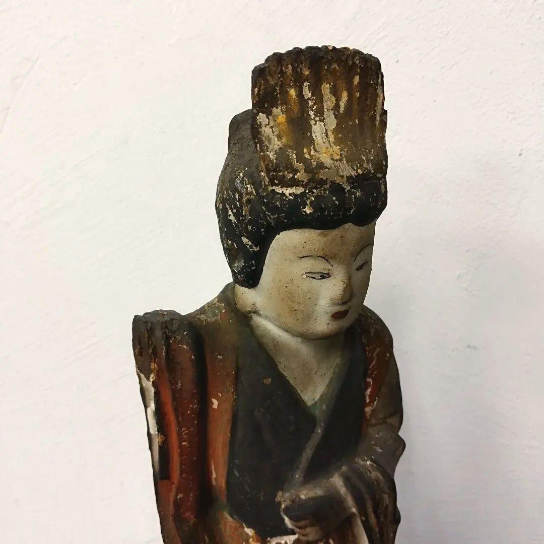 仏教美術  木彫  神像  仏像  時代  アンティーク