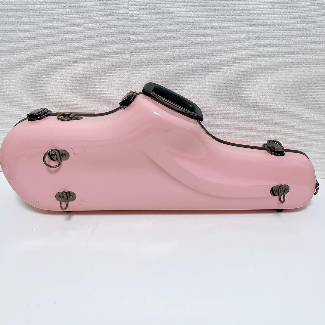 C.C.シャイニーケース　サックス　ピンク　ショルダーストラップ