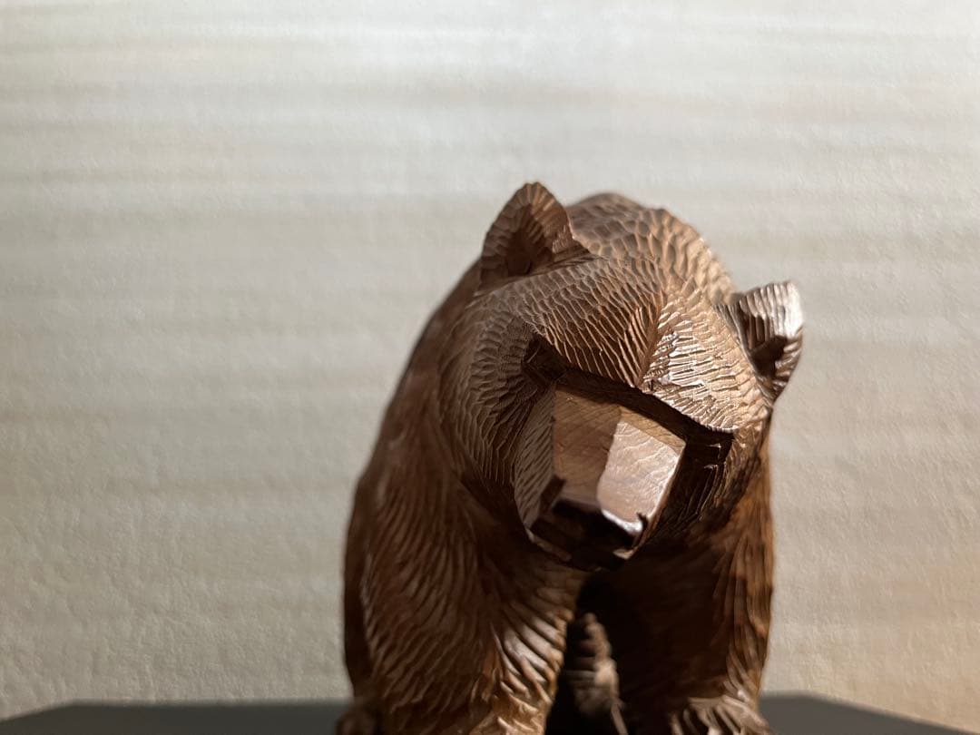 八雲町木彫り熊　木歩作　引間二郎　北海道民藝工芸品