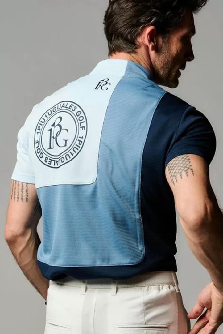 サイズS【未使用】1piu1uguale3 GOLF モックネック半袖シャツ B