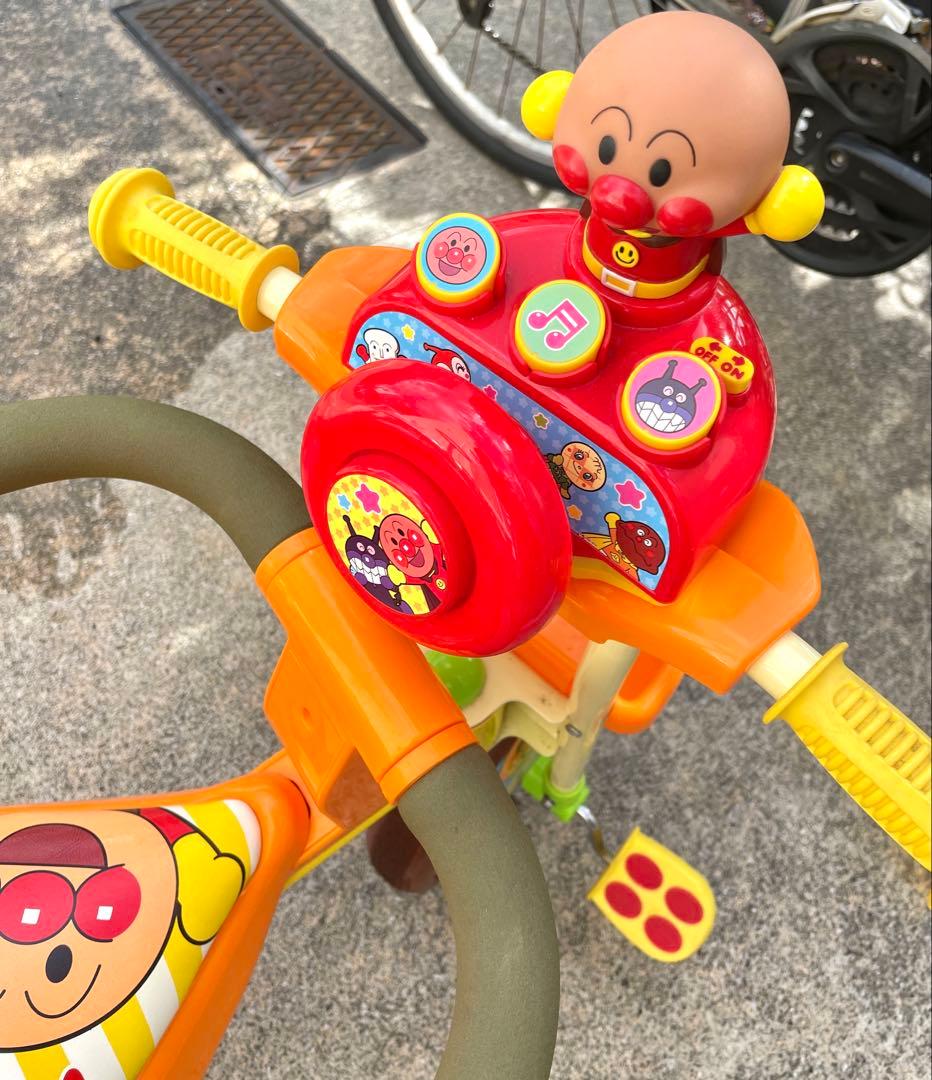 アンパンマン 三輪車 バスケット付き