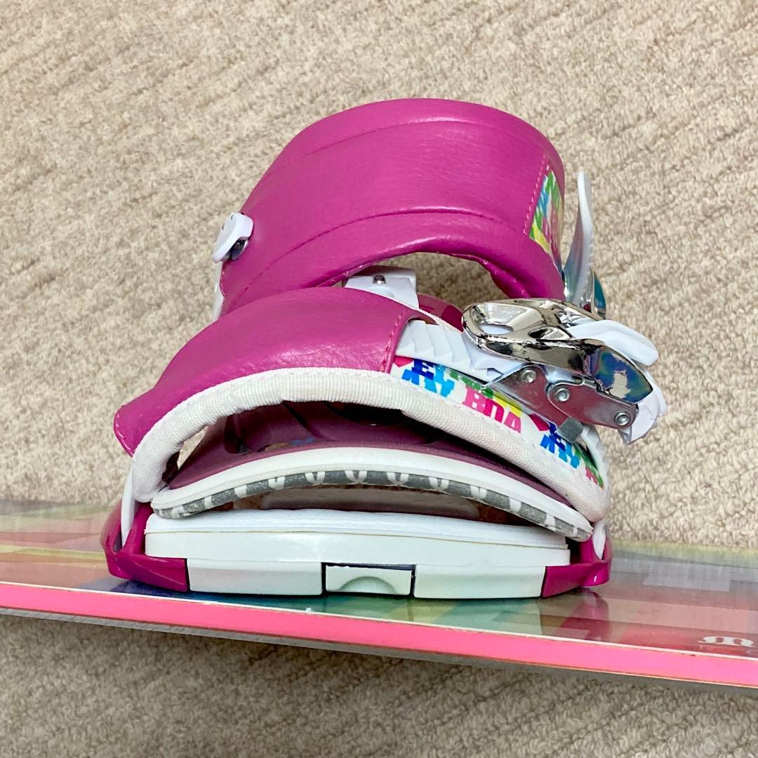 ELAN MIRROR スノーボード　142cm　ピンクバインディング　セット