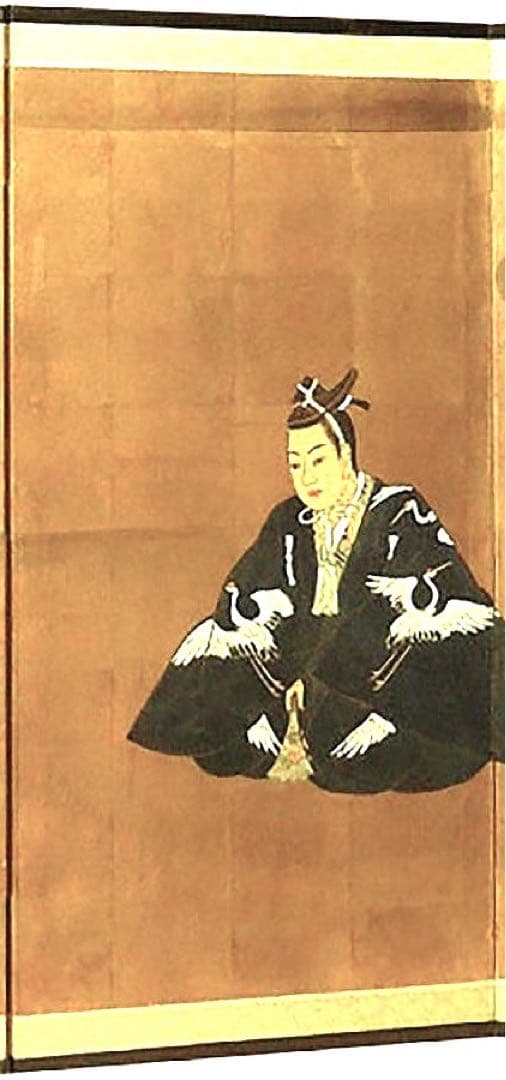 四つ折り屏風　日本画　金箔彩色　能舞い