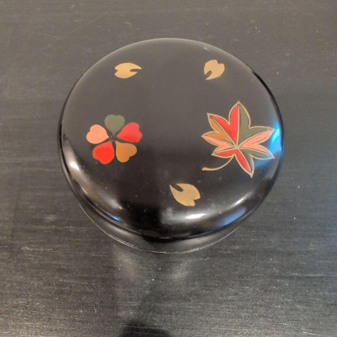 茶道具　桐柾茶通箱　木製漆棗二点　計三点