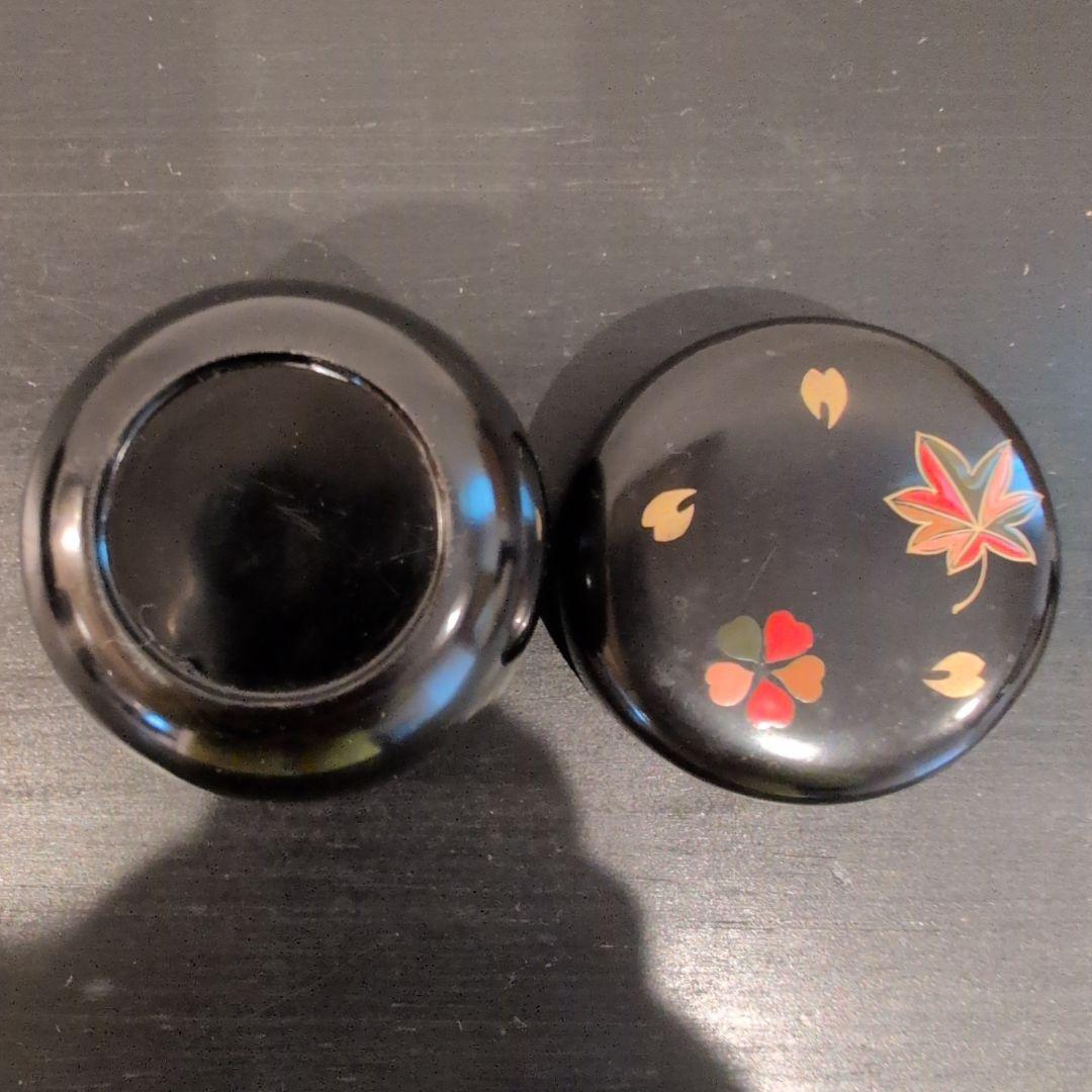 茶道具　桐柾茶通箱　木製漆棗二点　計三点