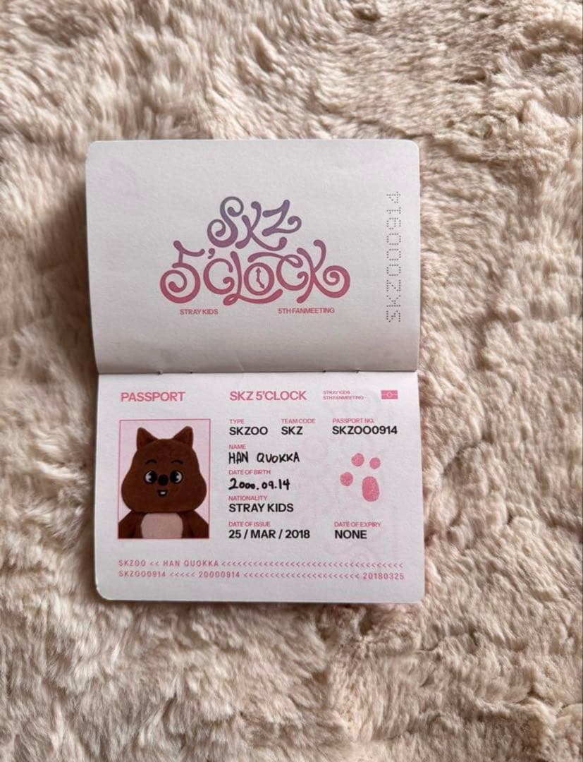 SKZOO PLUSH TEDDYBEAR クォッカ