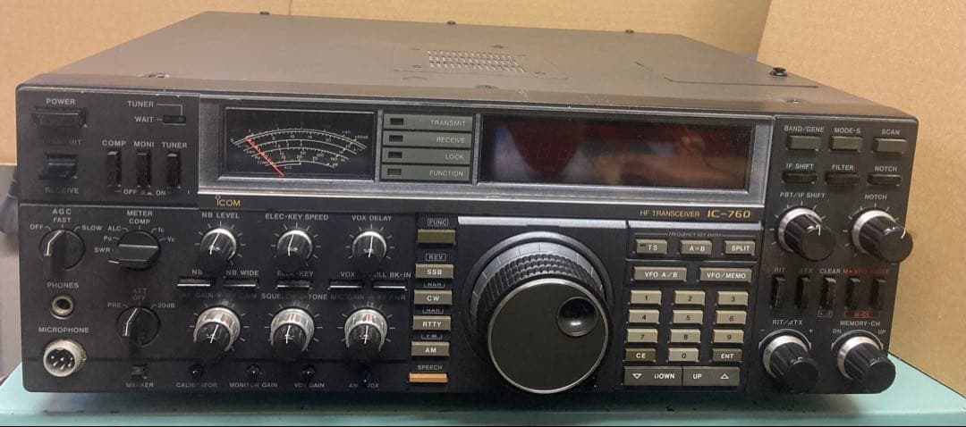 icom IC-760 トランシーバー　本体&電源ケーブル&サイドハンドル付属