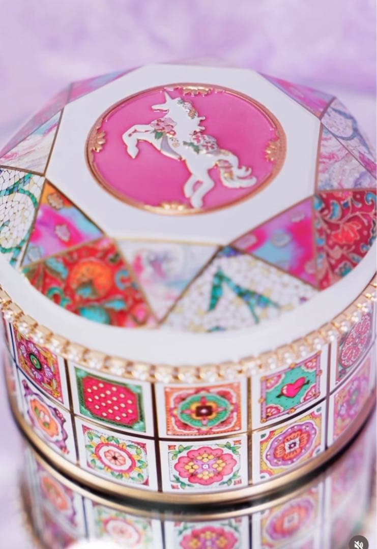 レア羽ペイント⭐︎特別限定　青山デカーボ　ユニコーン缶+パールチェーン