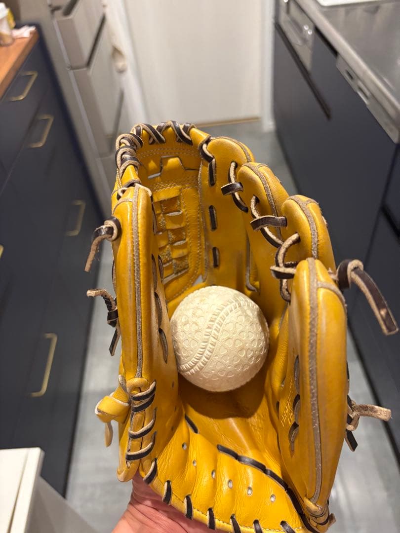 ZETT 軟式用グローブ イエロー