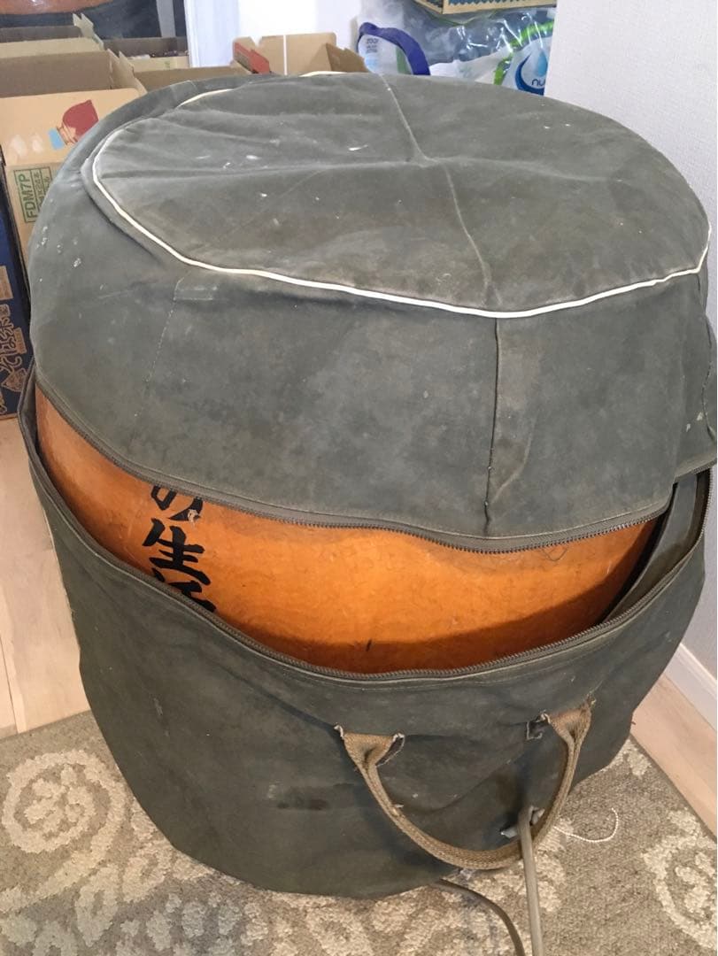 長胴太鼓 和太鼓　1尺8寸　直径55cm 付属バチ付き