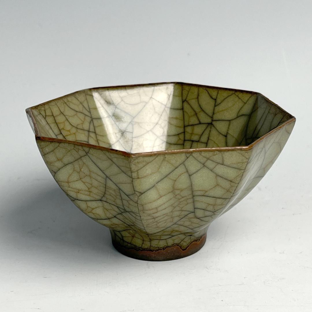 哥窯 八角盌 中国古玩 中国美術 唐物 擺件