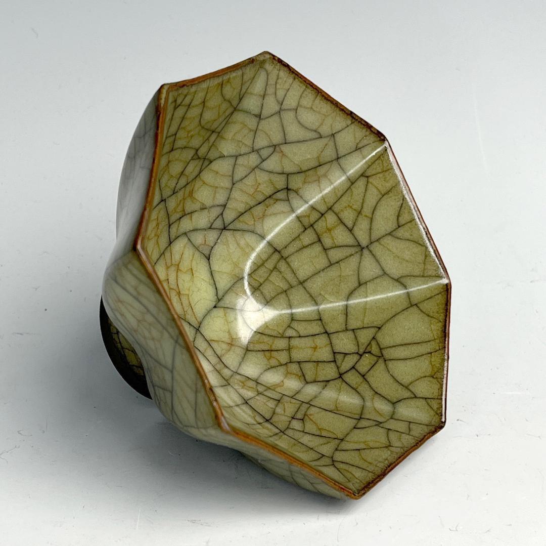 哥窯 八角盌 中国古玩 中国美術 唐物 擺件