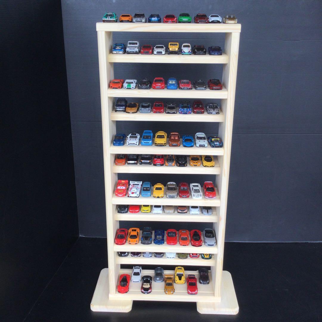 手作り　トミカ収納棚　11段　89台収納　木製　(新品)