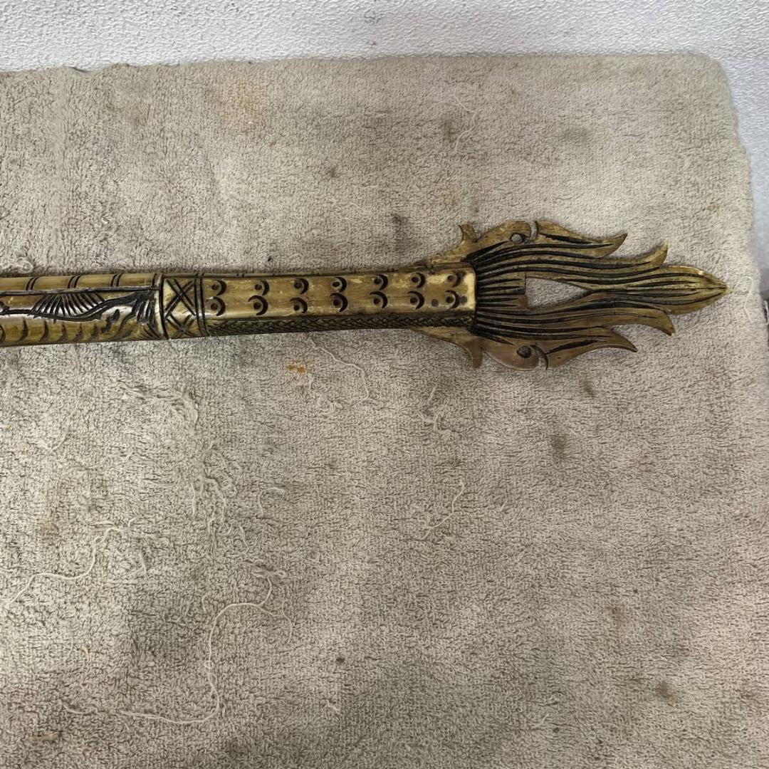 希少！　吹き矢　仕込み拭き筒　龍　魚　アジア美術　狩猟具　古道具　XZ4237