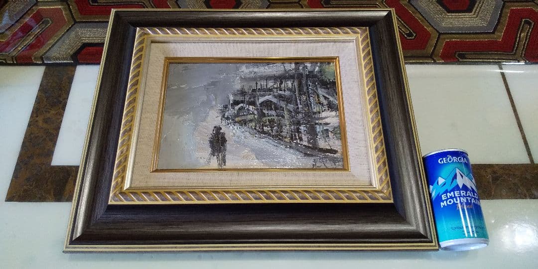 絵画 小松明 帰り道 油絵 油彩 SM