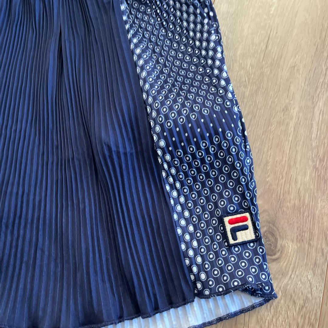 FILA ネイビー ドット柄 テニスウェアセット　美品