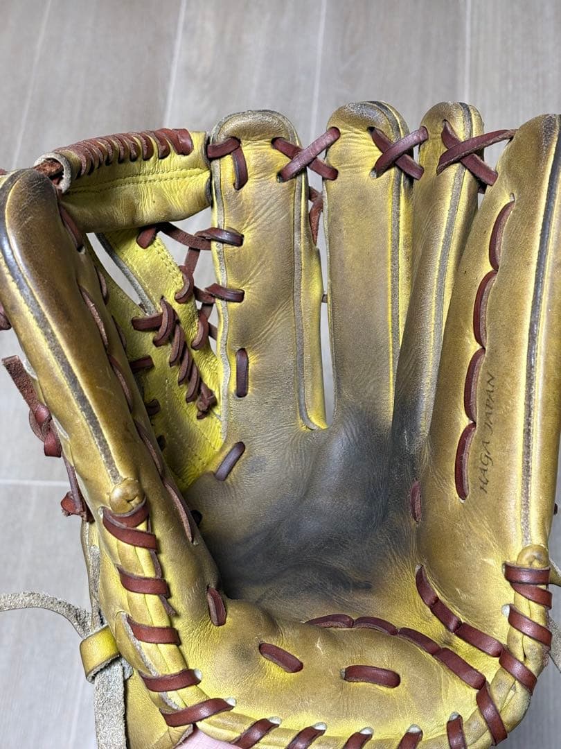 Mizuno Pro Hagajapan硬式グローブ イエロー