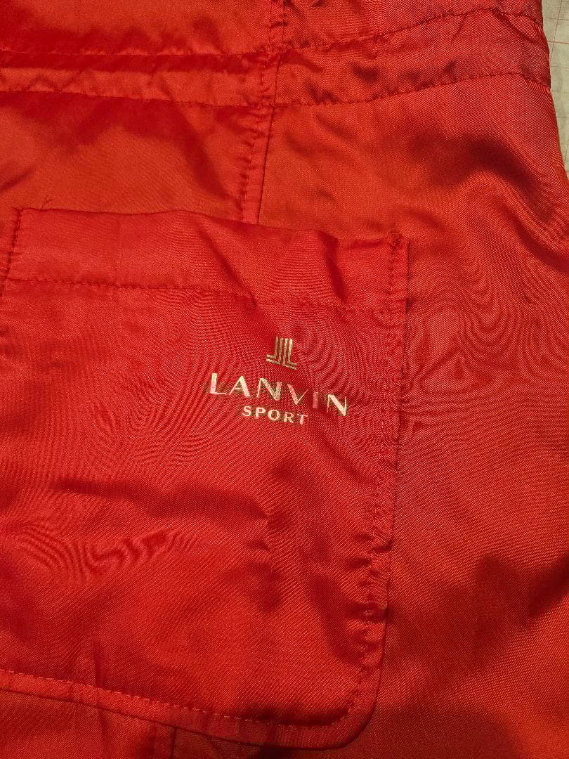 美品　LANVINランバンスポーツ　2ウェイ　防寒ゴルフ アウターウェア レッド