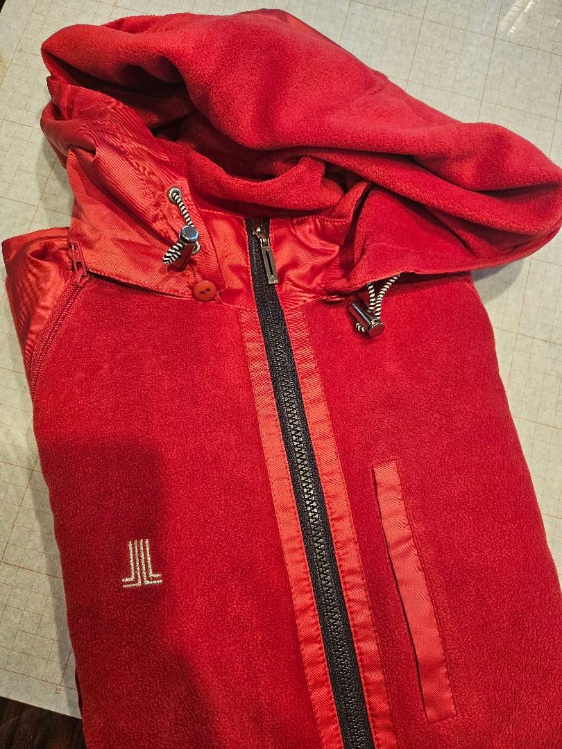 美品　LANVINランバンスポーツ　2ウェイ　防寒ゴルフ アウターウェア レッド