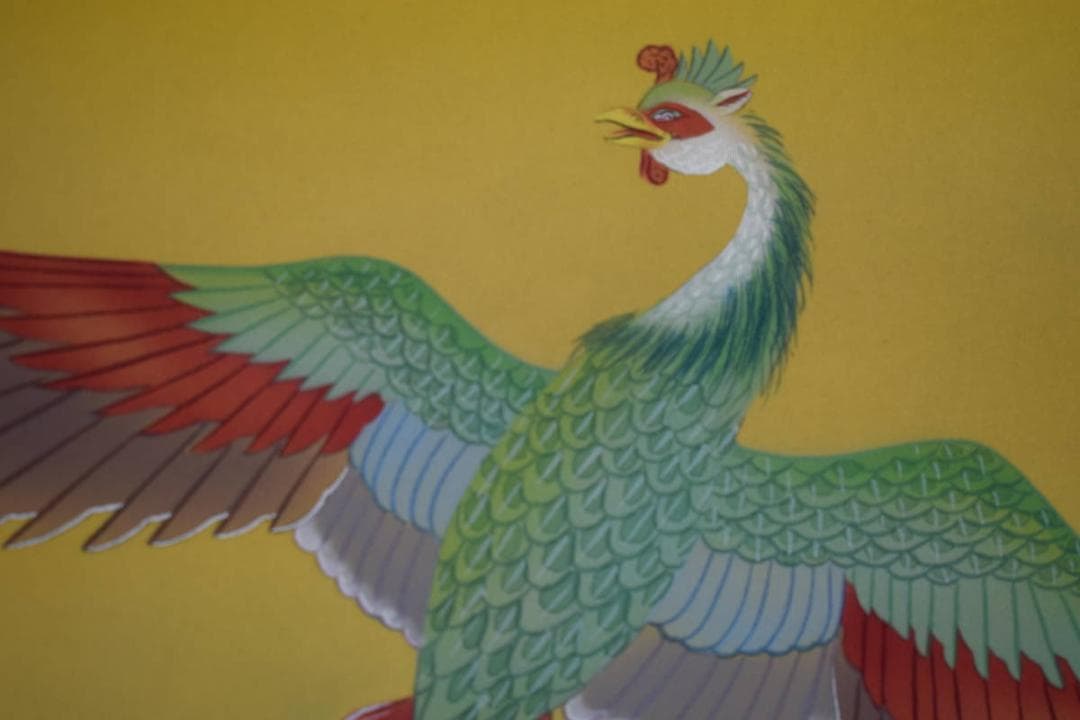 真作/浩/旭日鳳凰/桐共箱付/布袋屋掛軸HJ-370