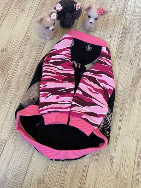 犬服  ラグラン(M)   ꒡̈⃝Lily꒡̈⃝ハンドメイド    在庫処分品