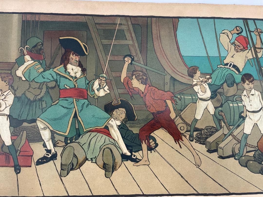 リトグラフ ピーターパン THE DEFEAT OF THE PIRATES