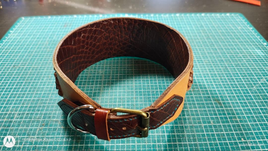 大型犬用ハンドメイド首輪㊵