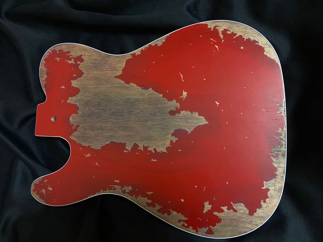 テレキャスターNo71エイジドレリック　ダブルバインディングフェスタレッドボディ